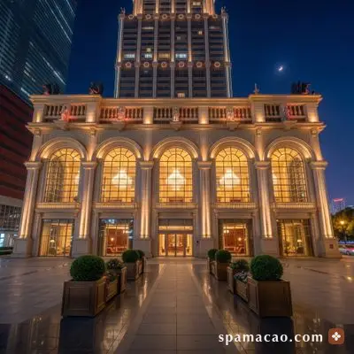 凱旋桑拿 — 澳門凱旋門酒店入夜後的正門