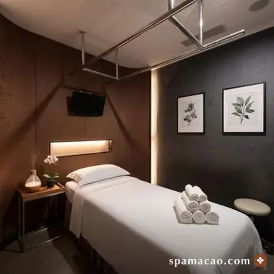 凱旋桑拿 — 單人按摩房，床頭一盞暗燈